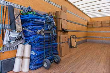 Moving Company in Edmonton - Clean Truck with Moving Supplies