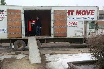 Our moving experts can handle difficult items such as this vending machine … or pool tables, and exercise equipment.