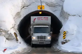 Are we gonna make? Tight fit on the Coquihalla in BC.